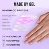 image:imageBTArtbox Press On Nails Almond Short French Tip Nails 32 Pcs Full KitA1 Nudies