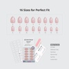 image:imageBTArtbox Press On Nails Almond Short French Tip Nails 32 Pcs Full KitA1 Nudies