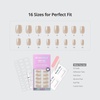 image:imageBTArtbox Press On Nails Almond Short French Tip Nails 32 Pcs Full KitA1Cream Soda