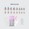 image:imageBTArtbox Press On Nails Almond Short French Tip Nails 32 Pcs Full KitA1Garden Party