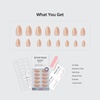 image:imageBTArtbox Press On Nails Almond Short French Tip Nails 32 Pcs Full KitA1Glow Mates