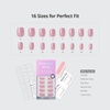 image:imageBTArtbox Press On Nails Almond Short French Tip Nails 32 Pcs Full KitA1Lotus Glazed