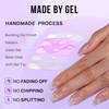 image:imageBTArtbox Press On Nails Almond Short French Tip Nails 32 Pcs Full KitA1Milky Way