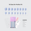 image:imageBTArtbox Press On Nails Almond Short French Tip Nails 32 Pcs Full KitA1Ocean Glazed