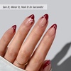 image:imageBTArtbox Press On Nails Almond Short French Tip Nails 32 Pcs Full KitA1Rococo Bloom