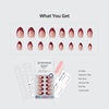 image:imageBTArtbox Press On Nails Almond Short French Tip Nails 32 Pcs Full KitA1Rococo Bloom