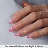 image:imageBTArtbox Press On Nails Almond Short French Tip Nails 32 Pcs Full KitA1Rosy Dew