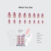 image:imageBTArtbox Press On Nails Almond Short French Tip Nails 32 Pcs Full KitA1Rosy Dew