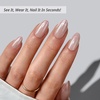 image:imageBTArtbox Press On Nails Almond Short French Tip Nails 32 Pcs Full KitA7Peppermint Kiss