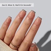 image:imageBTArtbox Press On Nails Almond Short French Tip Nails 32 Pcs Full KitA8Ice Thread