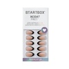 image:imageBTArtbox Press On Nails Almond Short French Tip Nails 32 Pcs Full KitABlack French