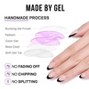 image:imageBTArtbox Press On Nails Almond Short French Tip Nails 32 Pcs Full KitABlack French