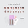 image:imageBTArtbox Press On Nails Almond Short French Tip Nails 32 Pcs Full KitABraveheart