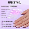 image:imageBTArtbox Press On Nails Almond Short French Tip Nails 32 Pcs Full KitAClassic French