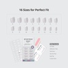 image:imageBTArtbox Press On Nails Almond Short French Tip Nails 32 Pcs Full KitAClassic French