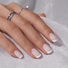 image:imageBTArtbox Press On Nails Almond Short French Tip Nails 32 Pcs Full KitAClassic French