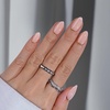 image:imageBTArtbox Press On Nails Almond Short French Tip Nails 32 Pcs Full KitAGold End
