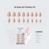 image:imageBTArtbox Press On Nails Almond Short French Tip Nails 32 Pcs Full KitAGold End