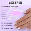 image:imageBTArtbox Press On Nails Almond Short French Tip Nails 32 Pcs Full KitAVanilla Glazed