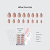 image:imageBTArtbox Press On Nails Almond Short French Tip Nails 32 Pcs Full KitB1Sliver Bells