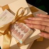 image:imageBTArtbox Press On Nails Almond Short French Tip Nails 32 Pcs Full KitB1Sliver Bells