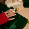 image:imageBTArtbox Press On Nails Almond Short French Tip Nails 32 Pcs Full KitB2Champagne Frost