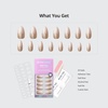 image:imageBTArtbox Press On Nails Almond Short French Tip Nails 32 Pcs Full KitB2Champagne Frost