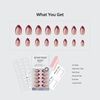 image:imageBTArtbox Press On Nails Almond Short French Tip Nails 32 Pcs Full KitBAudreys Ruby