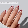 image:imageBTArtbox Press On Nails Almond Short French Tip Nails 32 Pcs Full KitBAudreys Ruby