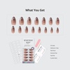 image:imageBTArtbox Press On Nails Almond Short French Tip Nails 32 Pcs Full KitBPlaid Memory