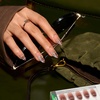 image:imageBTArtbox Press On Nails Almond Short French Tip Nails 32 Pcs Full KitBPlaid Memory