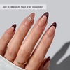image:imageBTArtbox Press On Nails Almond Short French Tip Nails 32 Pcs Full KitBRosewood