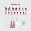 image:imageBTArtbox Press On Nails Almond Short French Tip Nails 32 Pcs Full KitBRosewood