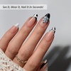 image:imageBTArtbox Press On Nails Almond Short French Tip Nails 32 Pcs Full KitBessie  Bestie