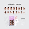image:imageBTArtbox Press On Nails Almond Short French Tip Nails 32 Pcs Full KitC  Amber Hoops