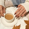 image:imageBTArtbox Press On Nails Almond Short French Tip Nails 32 Pcs Full KitC  Mocha Hypnotic