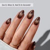 image:imageBTArtbox Press On Nails Almond Short French Tip Nails 32 Pcs Full KitC  Mocha Hypnotic