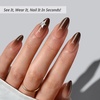 image:imageBTArtbox Press On Nails Almond Short French Tip Nails 32 Pcs Full KitC  Starry Spice