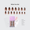 image:imageBTArtbox Press On Nails Almond Short French Tip Nails 32 Pcs Full KitC  Starry Spice