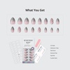image:imageBTArtbox Press On Nails Almond Short French Tip Nails 32 Pcs Full KitC1  Sparkle Bow