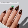 image:imageBTArtbox Press On Nails Almond Short French Tip Nails 32 Pcs Full KitEmerald Code
