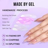 image:imageBTArtbox Press On Nails Almond Short French Tip Nails 32 Pcs Full KitPGilded French