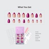 image:imageBTArtbox Press On Nails Almond Short French Tip Nails 32 Pcs Full KitPurple Pact