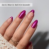 image:imageBTArtbox Press On Nails Almond Short French Tip Nails 32 Pcs Full KitPurple Pact
