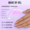 image:imageBTArtbox Press On Nails Almond Short French Tip Nails 32 Pcs Full KitUGold Dust