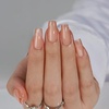 image:imageBTArtbox Press On Nails Almond Short French Tip Nails 32 Pcs Full KitUGold Dust