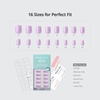 image:imageBTArtbox Press On Nails Short Almond White Glue On Nails 32Pcs Full KitA1First Impression