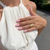 image:imageBTArtbox Press On Nails Short Almond White Glue On Nails 32Pcs Full KitA1Mom Grace