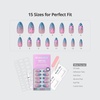 image:imageBTArtbox Press On Nails Short Almond White Glue On Nails 32Pcs Full KitA1Star Shore