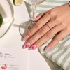 image:imageBTArtbox Press On Nails Short Almond White Glue On Nails 32Pcs Full KitA2Berry Spritz